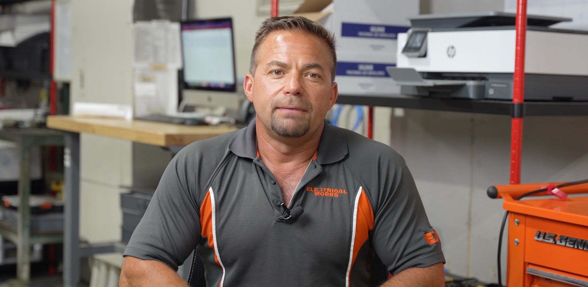 Joe Ciceri in Electrical works uniform